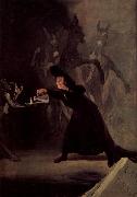 Francisco de Goya Die Lampe des Teufels oil